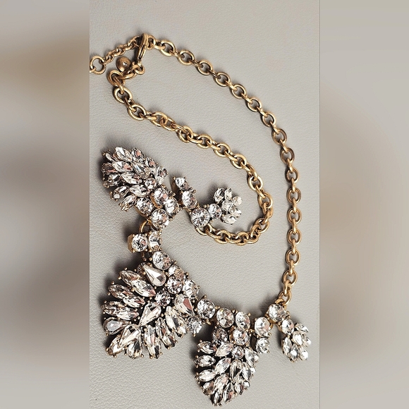 [J. Crew] Crystal Bib Statement Necklace - Picture 2 of 16